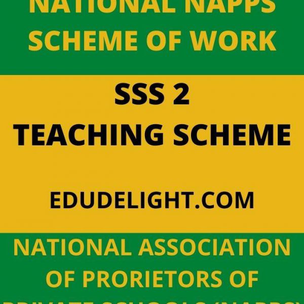 National NAPPS Scheme of Work SS2
