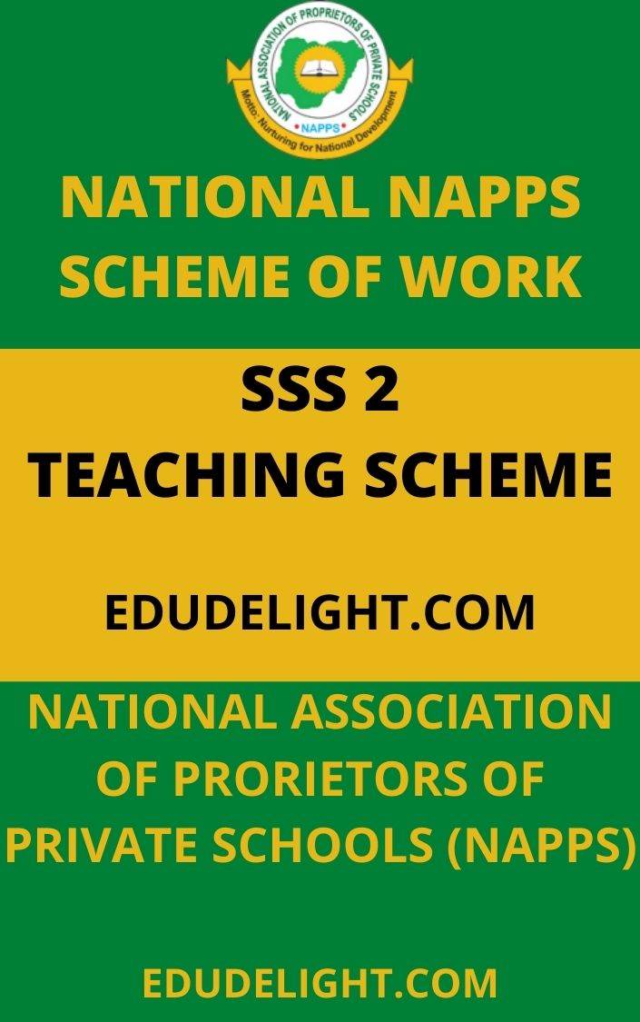 National NAPPS Scheme of Work SS2
