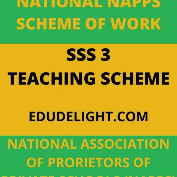 National NAPPS Scheme of Work SS3