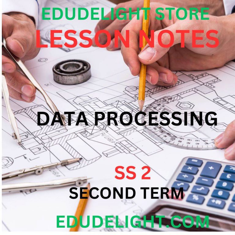 Data Processing Lesson Notes for SSS2 Second Term - Edudelight Store