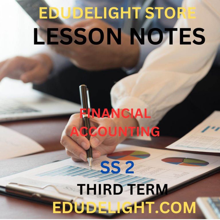 Financial Accounting Lesson Notes for SSS1 Third Term - Edudelight Store
