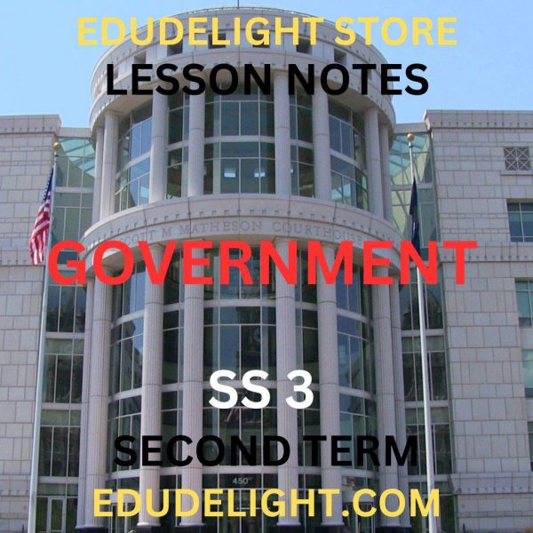 GOVERNMENT SS3 SECOND TERM LESSON NOTE EDUDELIHT