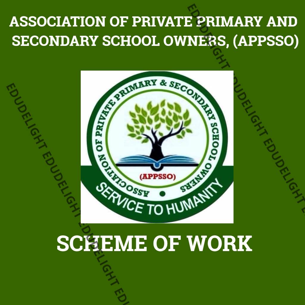 APPSSO SCHEME OF WORK
