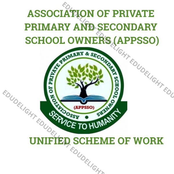 UNIFIED SCHEME OF WORK APPSSO
